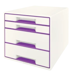 Pojemnik Z Szufladami Leitz Wow Cube Fioletowy