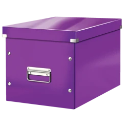 Pudło Do Przechowywania Leitz Click & Store Wow Cube, Rozmiar L Fioletowy