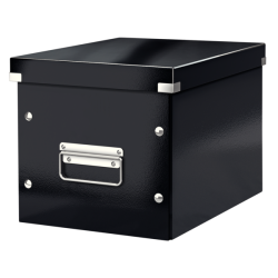 Pudło Do Przechowywania Leitz Click & Store Wow Cube, Rozmiar M Czarny