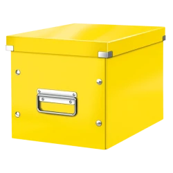 Pudło Do Przechowywania Leitz Click & Store Wow Cube, Rozmiar M Żółty