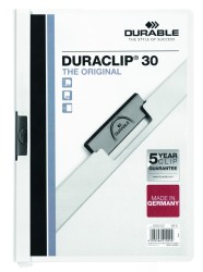 Durable Skoroszyt Zaciskowy A4 Duraclip Original 30 Biały 220002