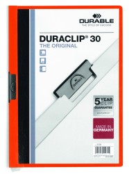 Durable Skoroszyt Zaciskowy Duraclip Original 30 Pomarańczowy 220009
