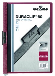 Durable Skoroszyt Zaciskowy A4 Duraclip Original 60 Ciemnoczerwony 220931