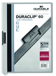 Durable Skoroszyt Zaciskowy A4 Duraclip Original 60 Szary 220910