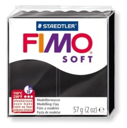 Fimo Masa Plastyczna Termoutwardzalna Soft Czarny 57g Kostka Staedtler