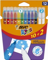 Flamastry Kids Magic Felt Pens 10+2wymazywacze  Bic