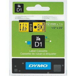 Taśma D1 Do Drukarek 12mm X 7m Czarny/Żółty 45018 Dymo S0720580