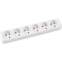 Przedłużacz Office Products, 6 Gniazd, 5m, Z Uziemieniem, Biały