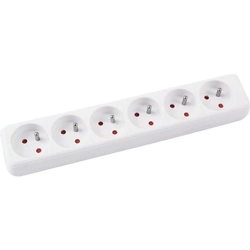 Przedłużacz OFFICE PRODUCTS, 6 gniazd, 5m, z uziemieniem, biały