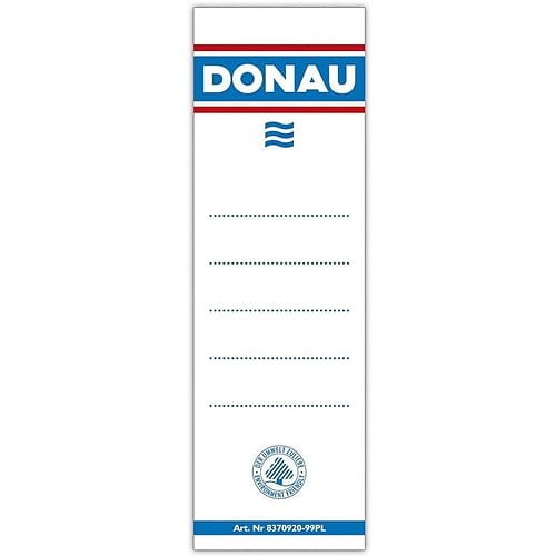 ETYKIETY SAMOPRZYLEPNE DO SEGREGATORA DONAU, 54X153MM, JEDNOSTRONNE, 20SZT.
