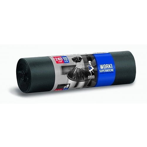 Worki na śmieci 240l 10 szt LDPE SH super mocne AZ