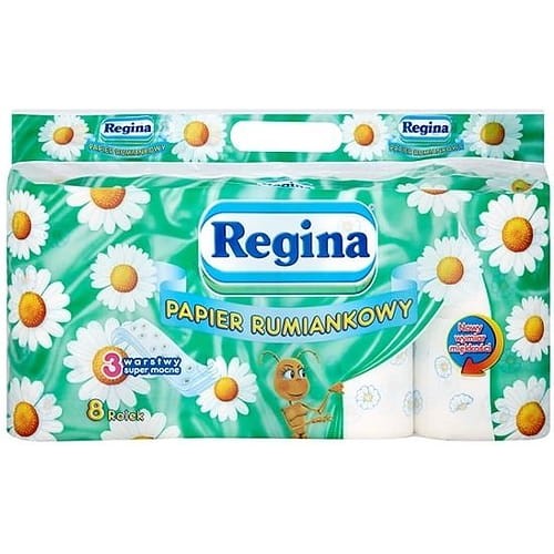 Papier Toaletowy Regina 3 warstwowy Rumiankowy 8 rolek