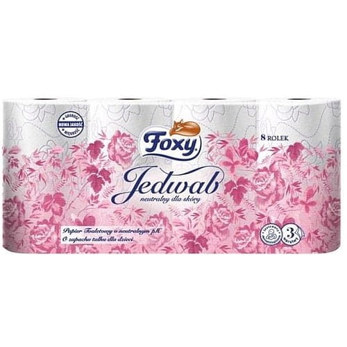 Papier Toaletowy FOXY Jedwab 3 warstwowy 8 rolek