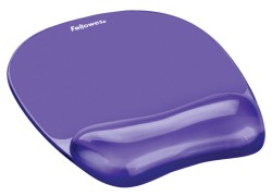 FELLOWES PODKŁADKA POD MYSZ I NADGARSTEK CRYSTAL - FIOLETOWA