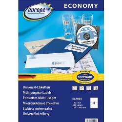 Etykiety uniwersalne Economy Europe100 by Avery Zweckform, A4, 100 ark./op., 105 x 148 mm, białe