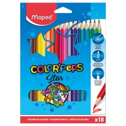 Kredki Colorpeps Trójkątne 18 Szt Pud. Z Zaw. 183218