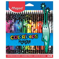 Kredki Colorpeps Monster W Czarnej Obudowie Trójkątne 24 Szt 862624