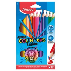 Kredki Colorpeps Strong Jumbo Trójkątne 12 Szt Pud. Z Zaw. 863312