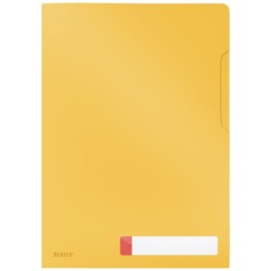 Folder A4 Z Kieszonką Na Etykietę Ciepły Żółty
