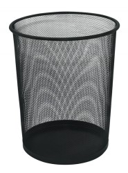 Kosz Na Śmieci Q-Connect Office Set, Metalowy, 19l, Czarny