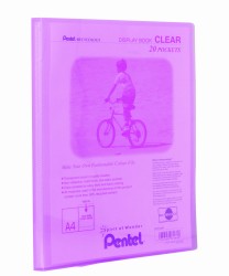 Pentel Album Ofertowy Clear, 20 Koszulek Różowy Dcf242-P