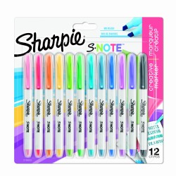 Zakreślacze Sharpie S-Note Mix Kolorów 12 Szt.