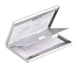 Durable  Wizytownik Aluminiowy Podwójny Na 20 Wizytówek 243323