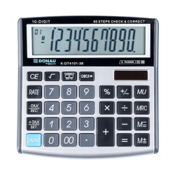 Kalkulator Biurowy Donau Tech, K-Dt4101, 10 Cyfr, (Citizen Ct 500vii)136x134x28 Mm., Srebrny