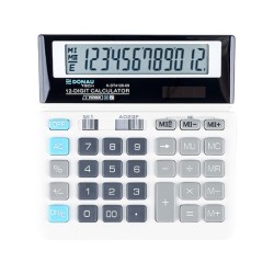 Kalkulator Biurowy Donau Tech, K-Dt4126, 12 Cyfr, (Citizen Sdc 868 L) 156x152x28 Mm., Biały