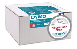 Dymo Taśma D1 - 19 Mm X 7 M, Czarny / Biały - Value Pack 10 Szt.
