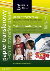 Galeria Papieru Papier transferowy do nadruku na ciemnych tkaninach, Inkjet, 5 ark.A4/op.
