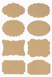 Galeria Papieru Etykiety samoprzylepne kraftowe, 32 szt./op.- półprodukt dekoracyjny