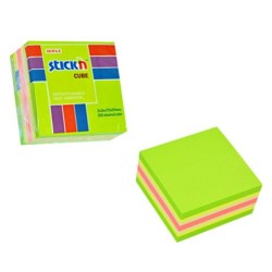 Hopax Notes Samoprzylepny Kostka 51x51 Mm Mix Neon I Pastel 250 Kartek  zielony