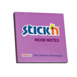 Hopax Notes Samoprzylepny 76x76 Mm Neon  fioletowy