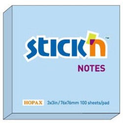 Hopax Notes Samoprzylepny 76x76 Mm Neon  niebieski pastelowy
