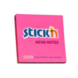 Hopax Notes Samoprzylepny 76x76 Mm Neon  różowy neonowy