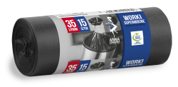 Worki na śmieci 35l 15 sztuk super mocne Anna Zaradna STELLA 0530