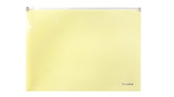 BIURFOL Teczka na suwak A4 PP pastel żółty