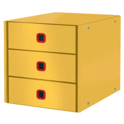 Pojemnik z 3 szufladami Leitz Click & Store Cosy Ciepły żółty