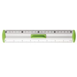 Tetis Linijka aluminiowa z uchwytem zielona 20 cm