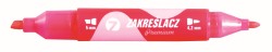 Tetis Zakreślacz dwustronny Premium różowy