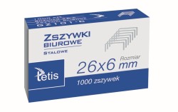 Tetis Zszywki biurowe rozm. 26/6