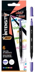 Bic zakreślacz dwustronny  Intensity Dual Tip Highlighter mix 6szt