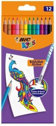 BIC Kredki ołówkowe 12 kolorów Evolution Illusion ścieralne