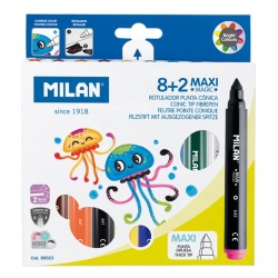 Milan Flamastry MAXI MAGIC 10 szt. (8 + 2)