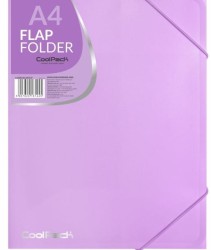 COOLPACK - PASTEL - TECZKA Z GUMKĄ A4 - FIOLETOWA