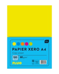 Papier Xero A4 100 Kartek 5 Kolorów Fluox 20 Kartek Interdruk Paksa4fluo