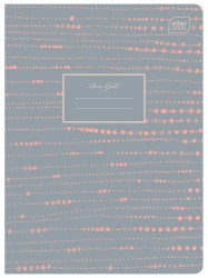 Interdruk Zeszyt A5 60kartek w kratkę 70G METALLIC ROSE GOLD