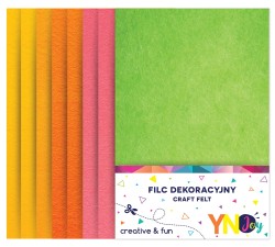 Interdruk Filc dekoracyjny 8szt. FLUO MIX