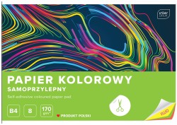 Interdruk Zeszyt Papierów Kolorowych Samoprzylepnych B4 8 Arkuszy Fluo
